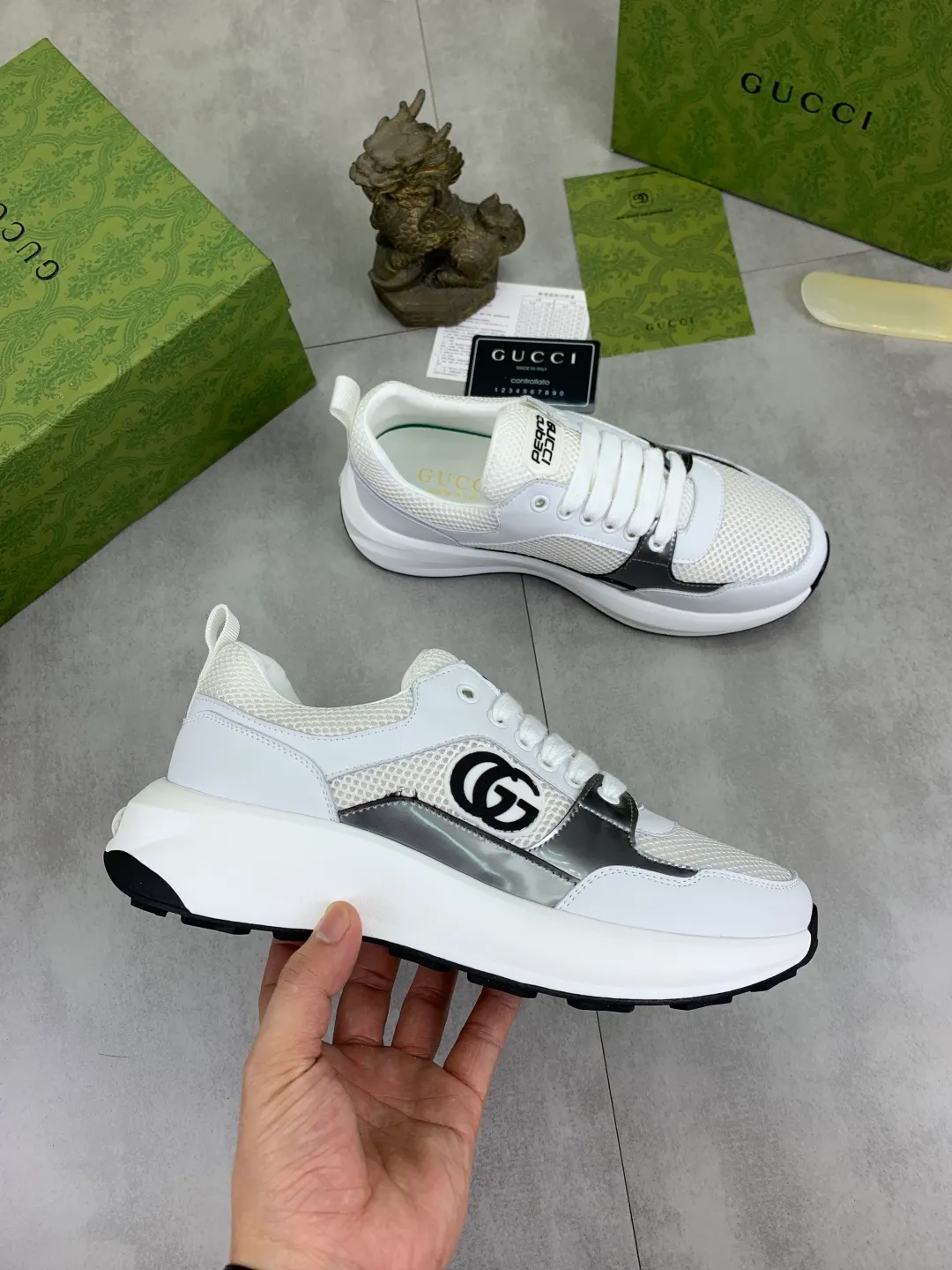 Men's men's shoes 💰P420💰【New model】 🆘 The latest model from Gucci official website🎁Classic casual and fashionable men's shoes👟Best model💥The style is simple and elegant, exclusive for trendy men. Unique official website latest brand elements👑Gucci original decoration, fashionable and generous, the fabric is made of original soft calfskin➕Comfortable soft pigskin lining ✅The official website specifies wear-resistant rubber outsole_full of elasticity, classic model taken in real life🎬Color: 3️⃣colors available😍Number: 38-44 (45 46 customized)